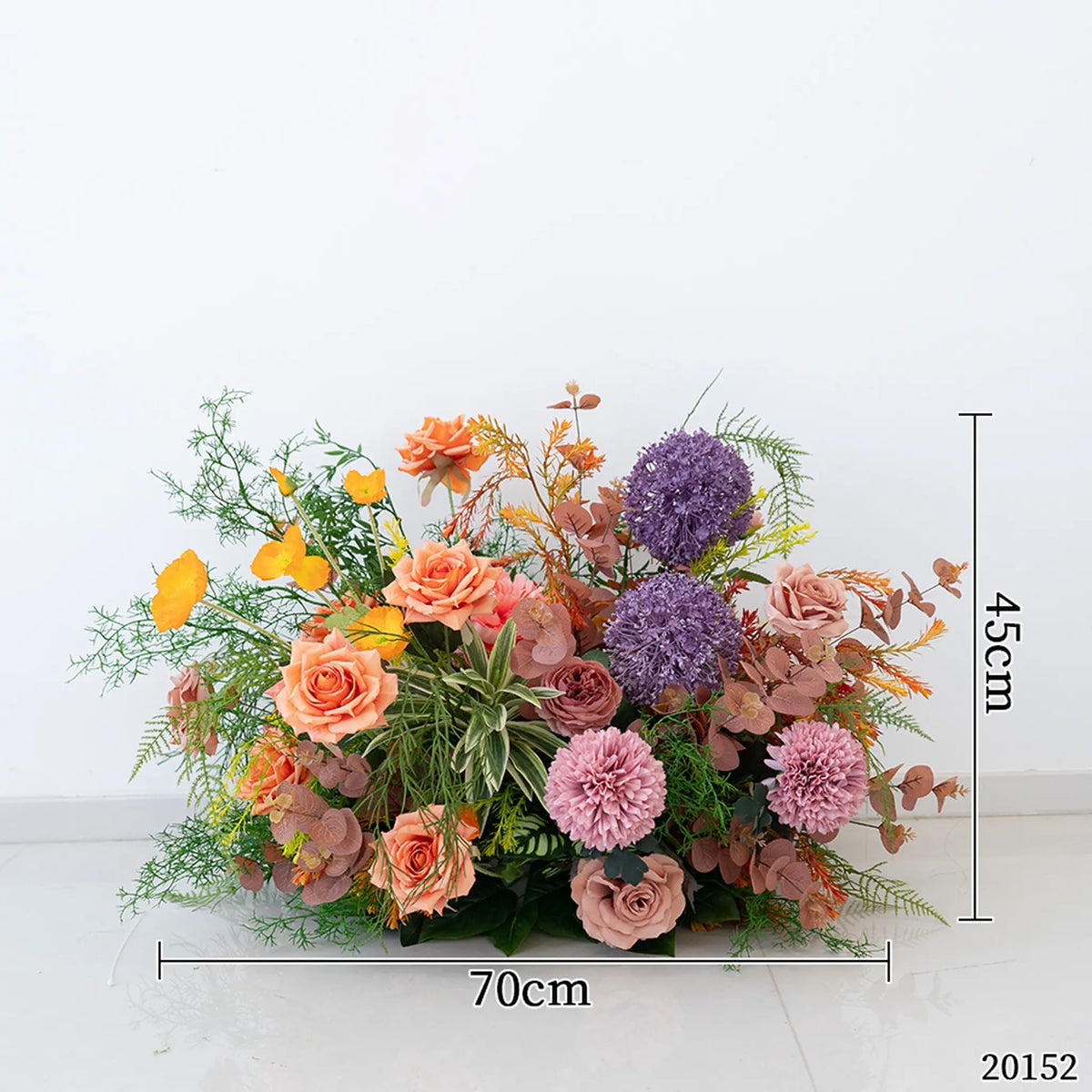Pastel Mix Floral Row ā Wedding Aisle Decor