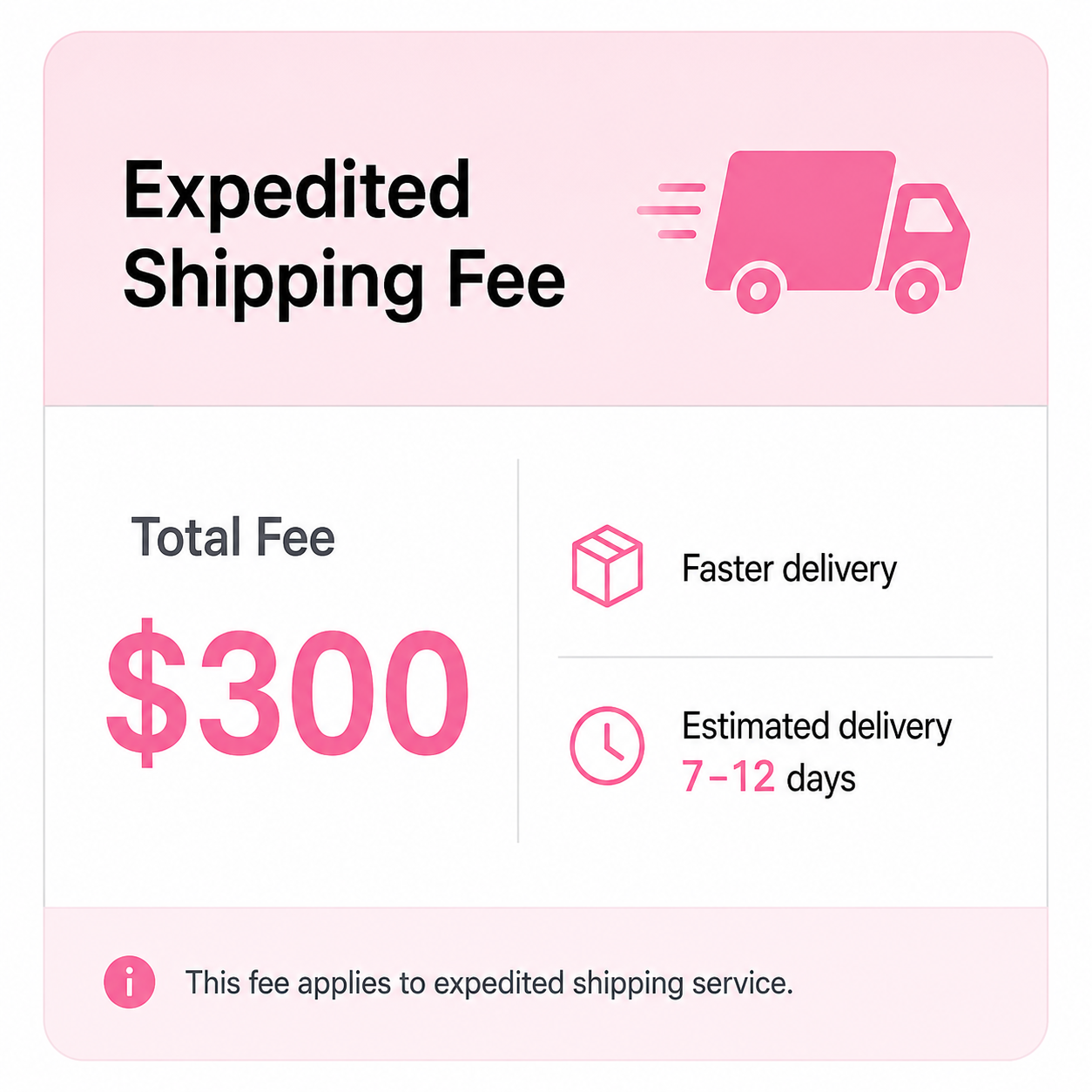 Expedited Shipping Fee