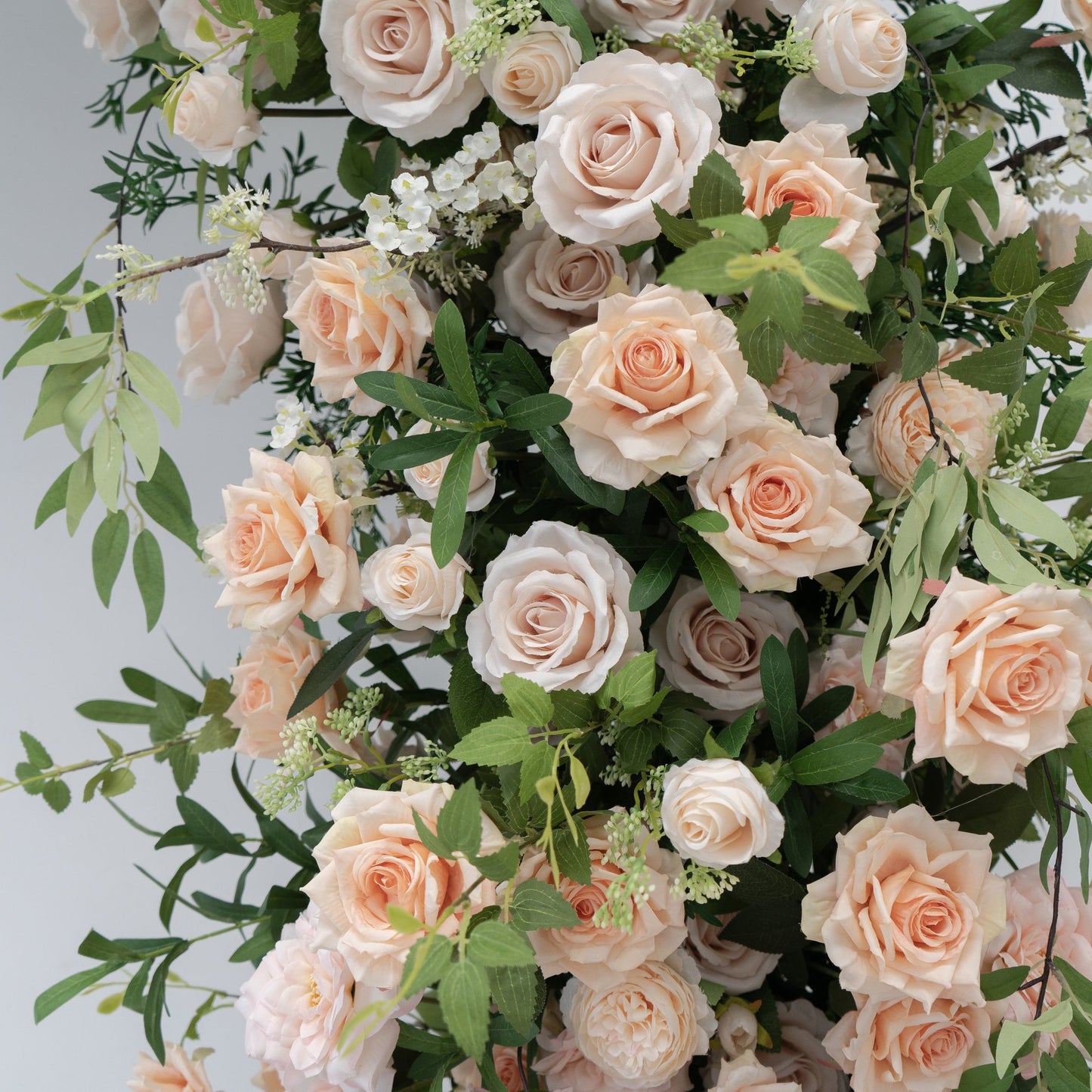 Single Sided Floral Wedding Arch for Ceremony & Reception – Bridal Backdrop Decoration