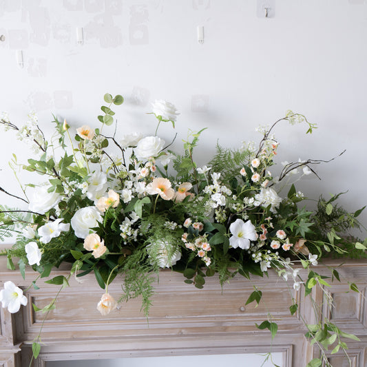 Composizione Floreale Bianca da Tavolo – Decorazioni per Tavoli di Matrimonio
