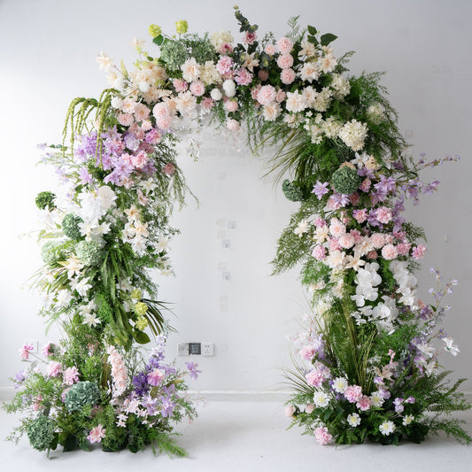 Monet Floral Horn Wedding Arch Set