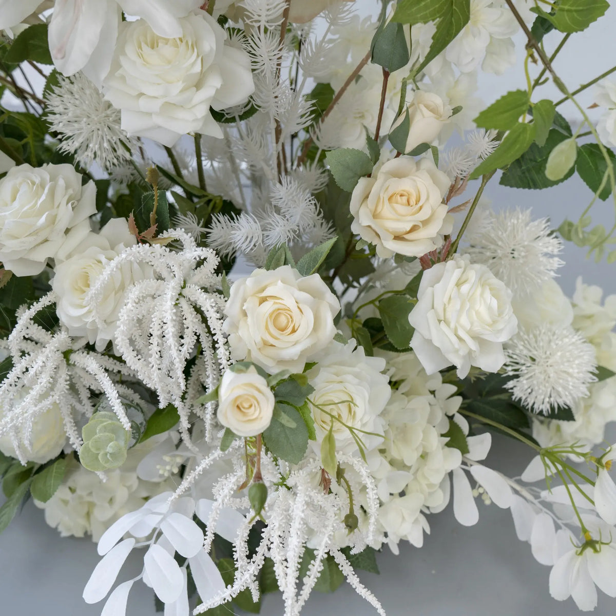White 2-Piece Adjustable Wedding Arch Set for Ceremonies & Events