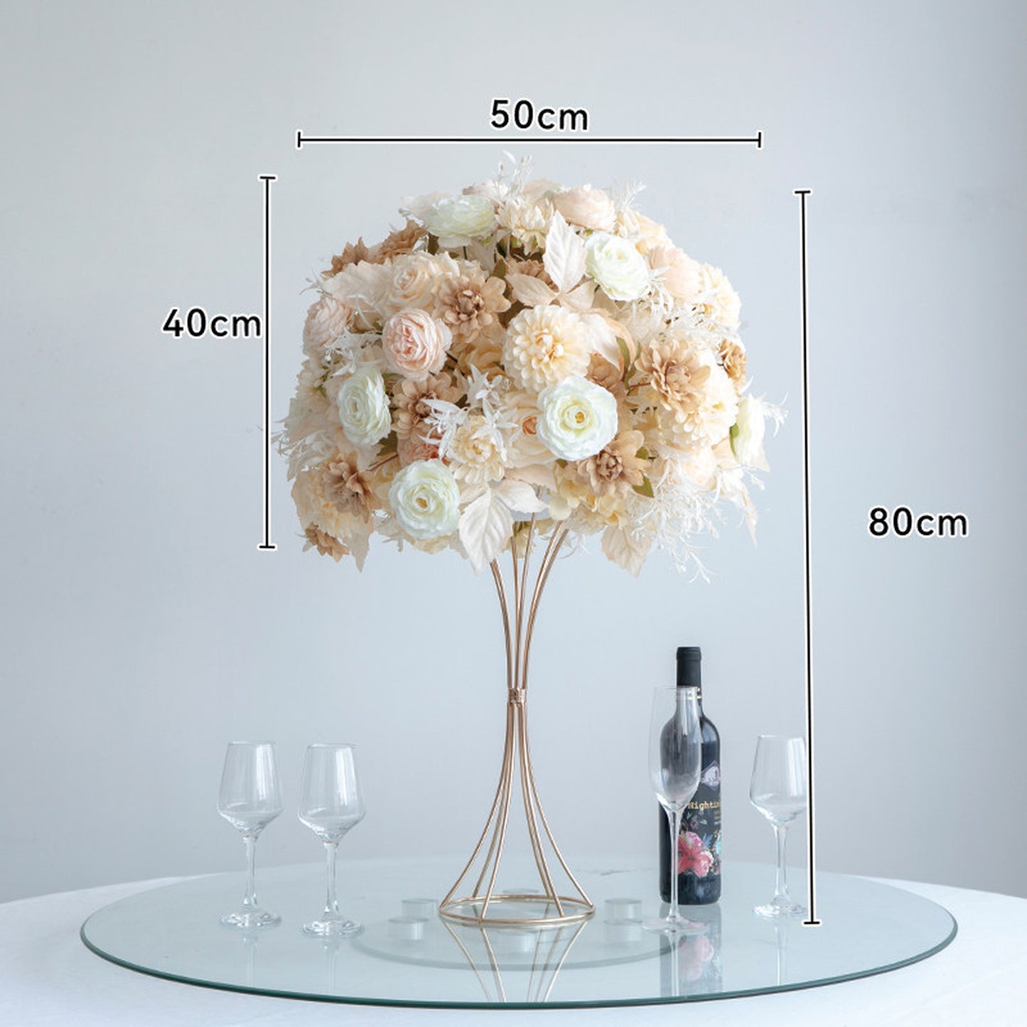 Ivory Floral Centerpiece – Wedding Table Decor