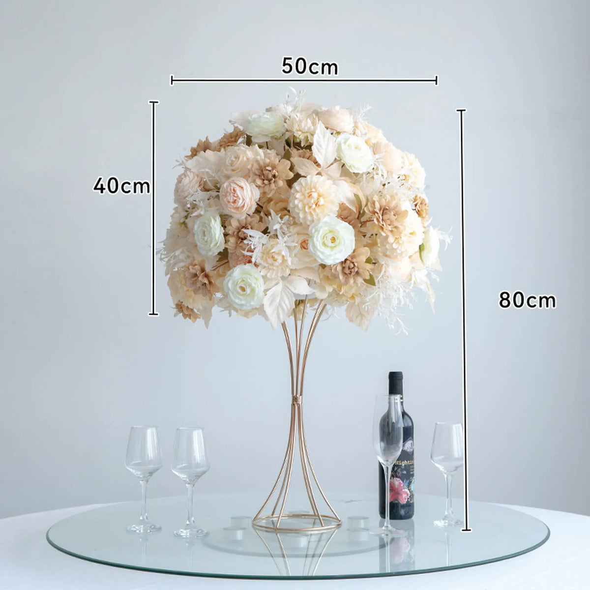 Ivory Floral Centerpiece ā Wedding Table Decor