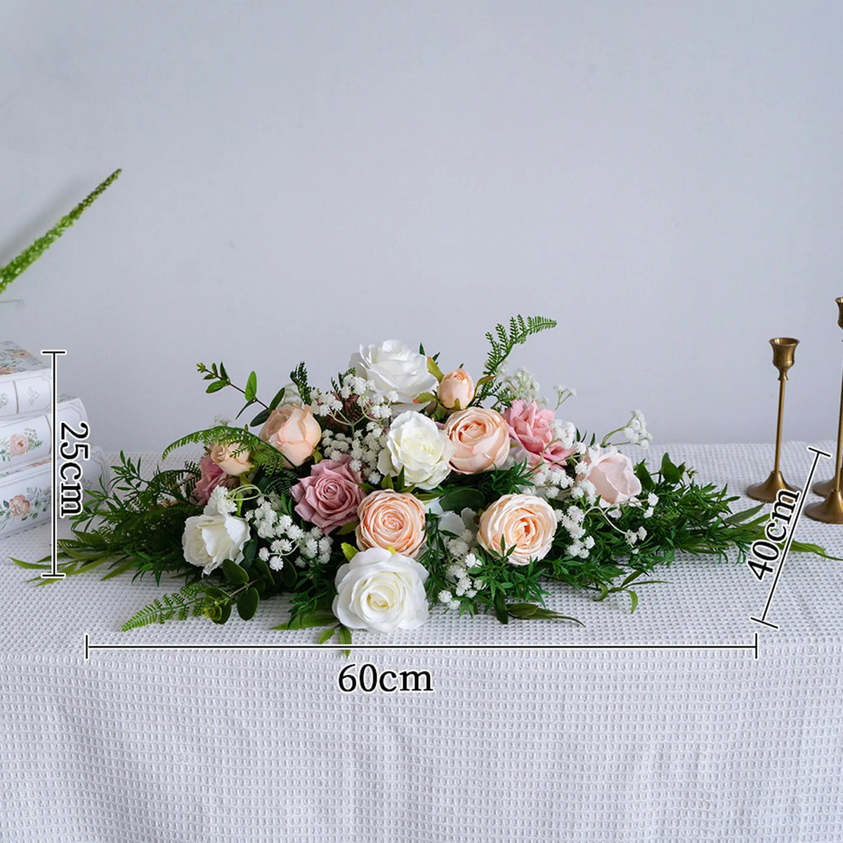 Blush Pink Floral Table Arrangement – Wedding Table Decor