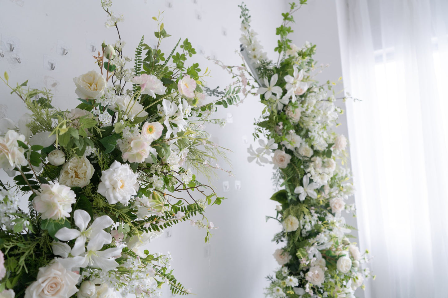 Floral Wedding Arch Set for Ceremony & Reception – Bridal Backdrop Decoration, 5.9×2.8 ft / 6.9×2.8 ft