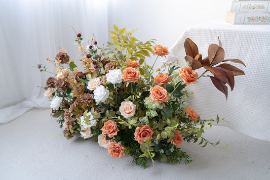 Champagne Floral Row – Wedding Aisle Decor