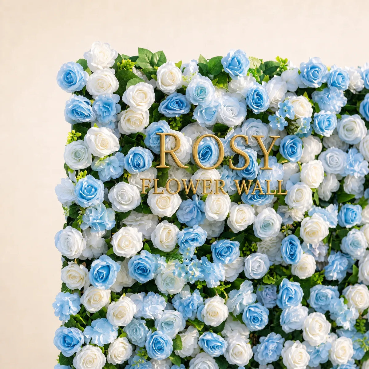 3D Blue Silk Flower Wall Backdrop - Rosy Flower Wall warm studio product image