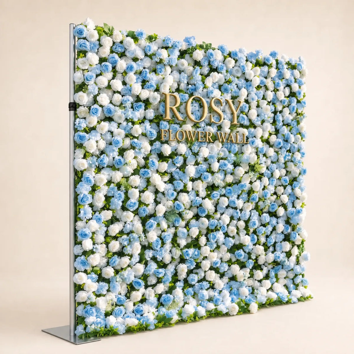3D Blue Silk Flower Wall Backdrop - Rosy Flower Wall warm studio product image