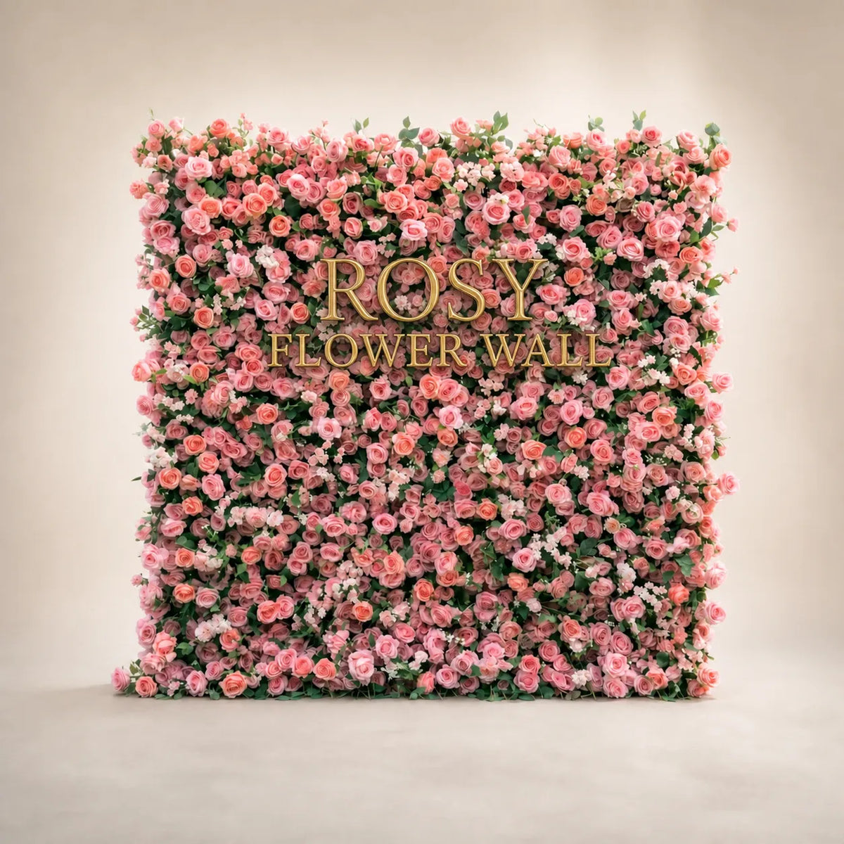 3D Light Red Rose Flower Wall Backdrop - Rosy Flower Wall warm studio product image