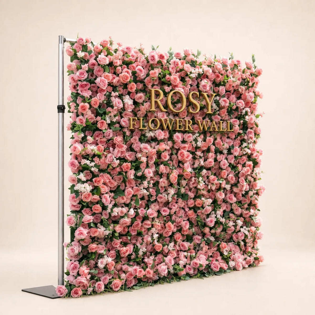 3D Light Red Rose Flower Wall Backdrop - Rosy Flower Wall warm studio product image