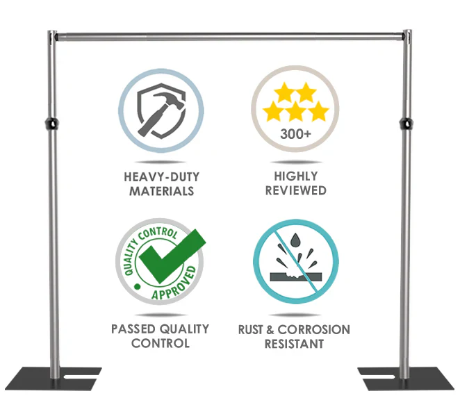 Heavy-Duty Flower Wall Stand – Adjustable 8ft Backdrop Frame (Stable, Easy Setup)