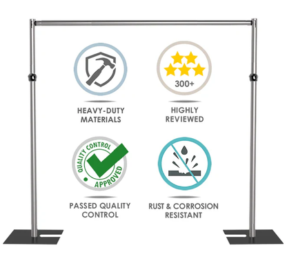 Heavy-Duty Flower Wall Stand – Adjustable 8ft Backdrop Frame (Stable, Easy Setup)