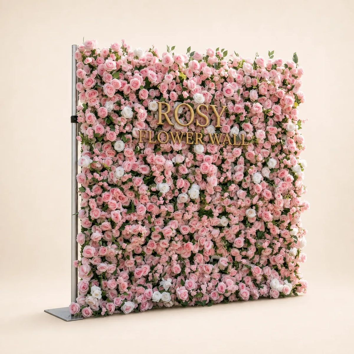 3D Pink Rose Flower Wall Backdrop - Rosy Flower Wall warm studio product image