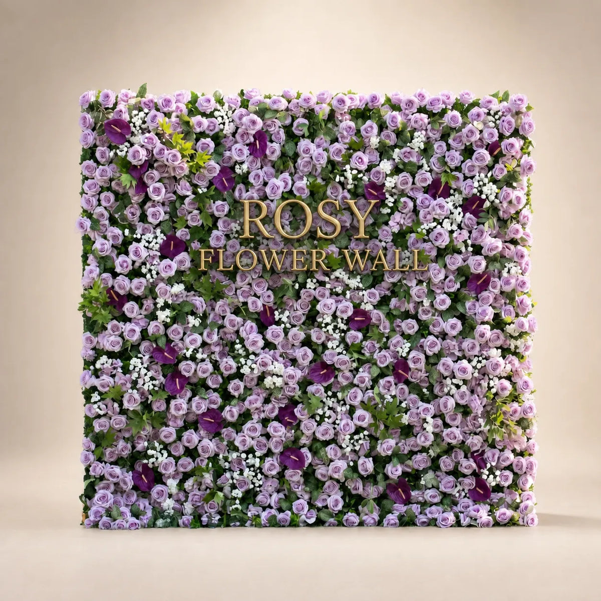 3D Purple Rose Flower Wall Backdrop - Rosy Flower Wall warm studio product image