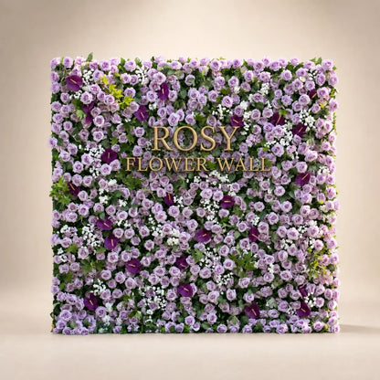 3D Purple Rose Flower Wall Backdrop - Rosy Flower Wall warm studio product image
