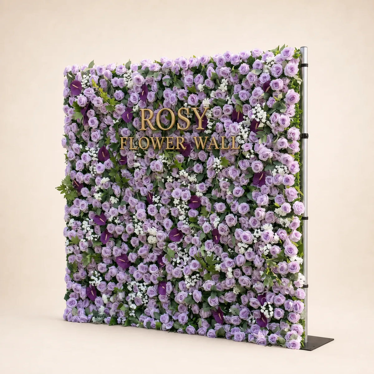 3D Purple Rose Flower Wall Backdrop - Rosy Flower Wall warm studio product image