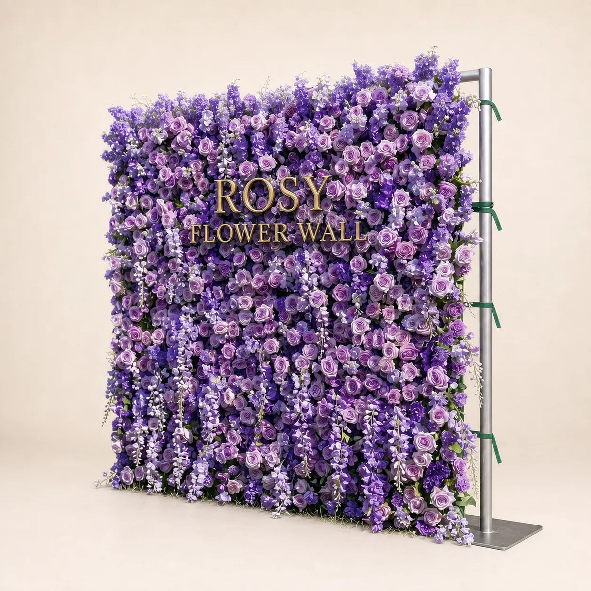 Luxury 3D Purple Silk Flower Wall Backdrop - Rosy Flower Wall warm studio product image