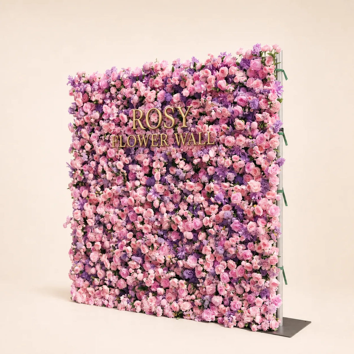 Luxury 4D Lavender Purple & Soft Pink Silk Flower Wall Backdrop - Rosy Flower Wall warm studio product image