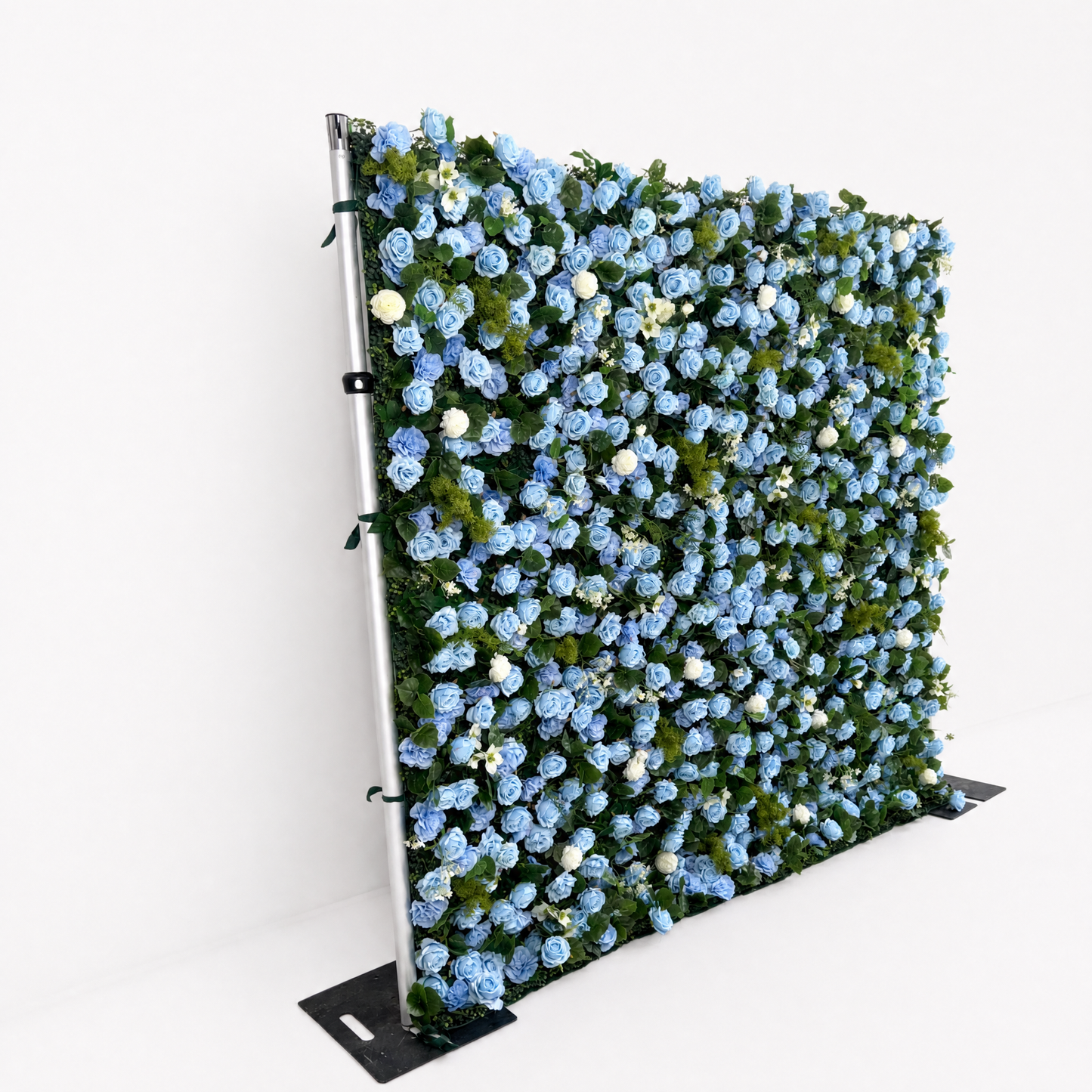 Blue Rose Flower Wall Backdrop – 3D Artificial Floral Wall for Weddings & Events
