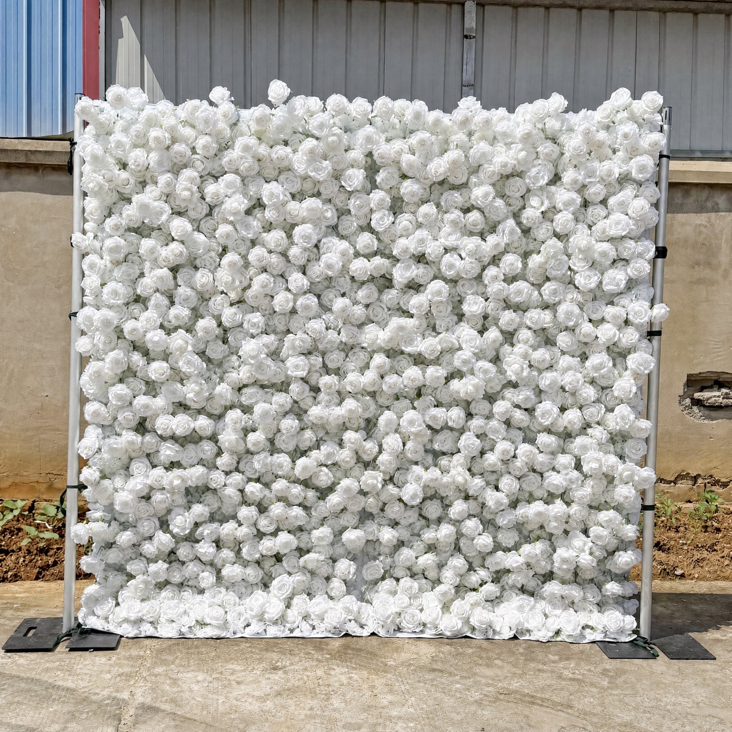5D White Rose Flower Wall Backdrop | Luxury Wedding & Event Decor