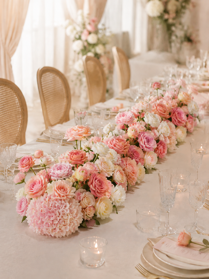 Blush Pink DIY Loose Artificial Flower Decor Kit – 65 Stems / Approx. 250 Flower Heads