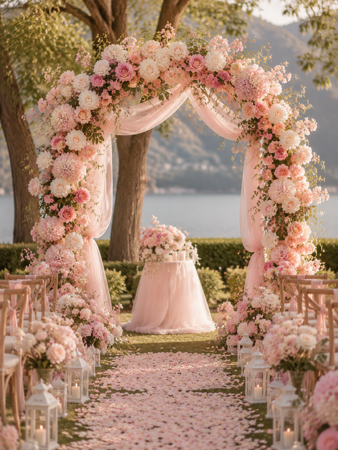 Blush Pink DIY Loose Artificial Flower Decor Kit – 65 Stems / Approx. 250 Flower Heads