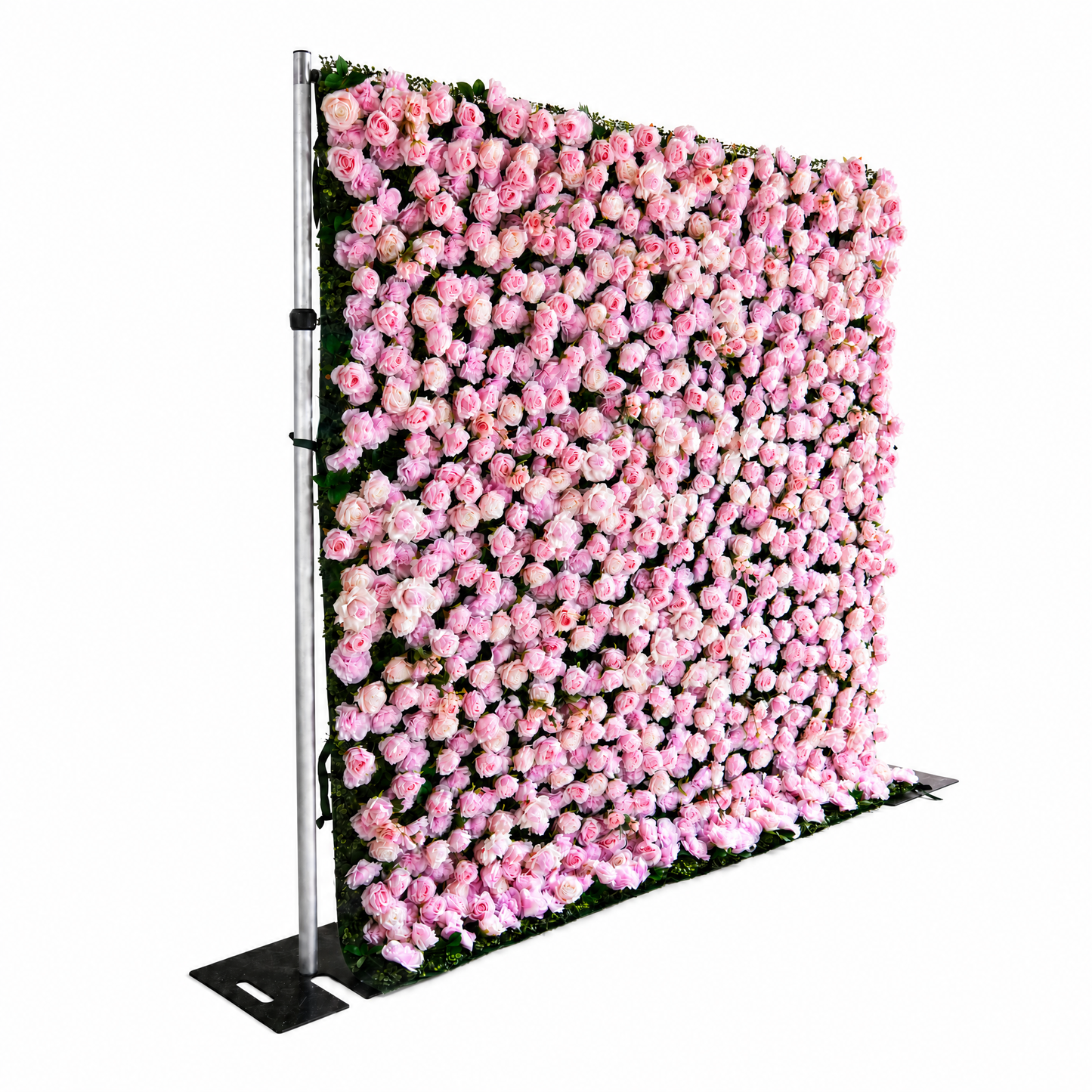 Blush Pink Rose Flower Wall Backdrop – 3D Artificial Floral Wall for Weddings & Events