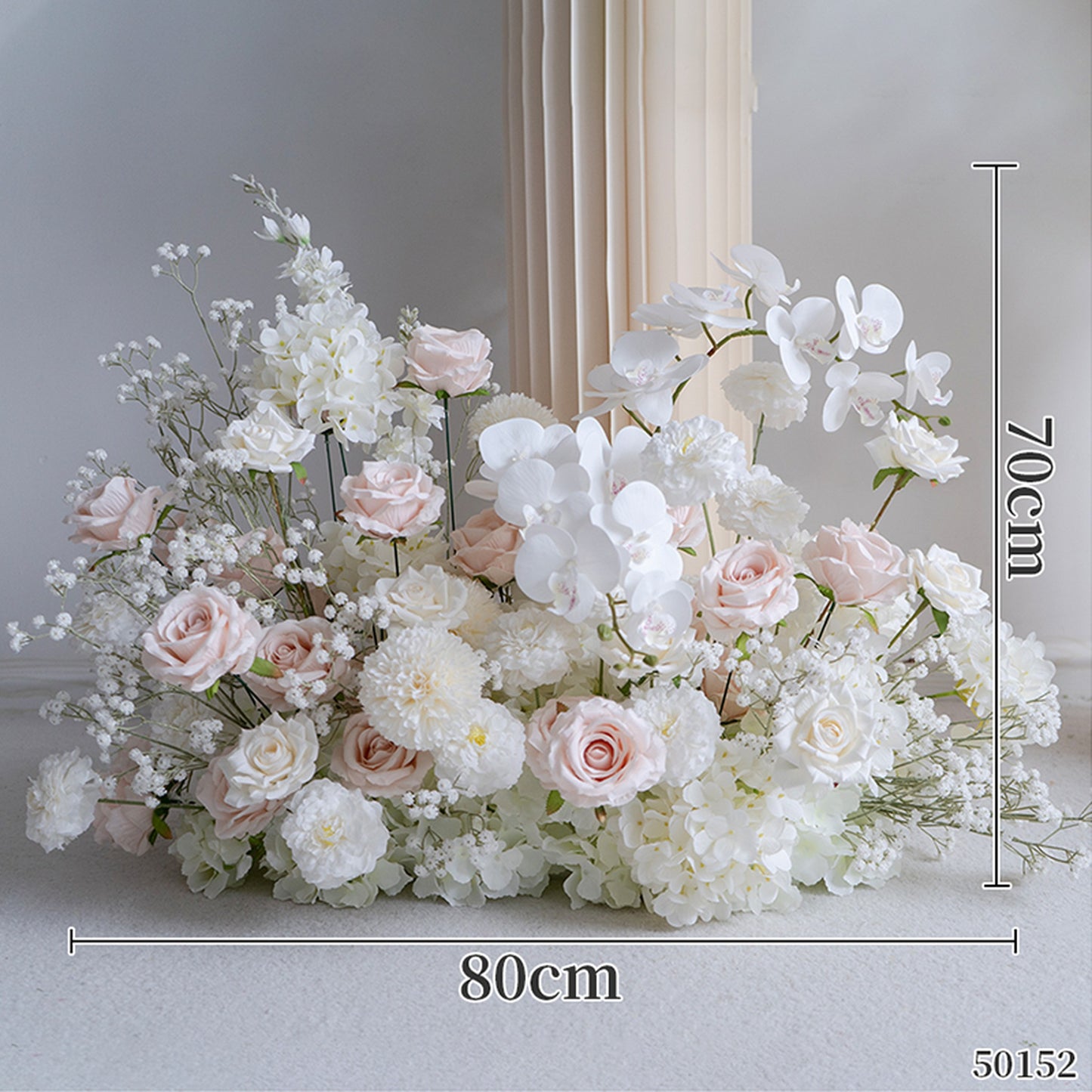 White Floral Row – Wedding Aisle Decor