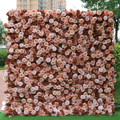 Rosy 3D Mixed Rose Flower Wall Backdrop Romantic Wedding & Event Decor