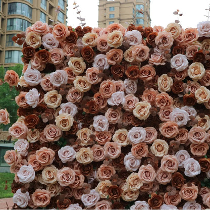 Rosy 3D Mixed Rose Flower Wall Backdrop Romantic Wedding & Event Decor