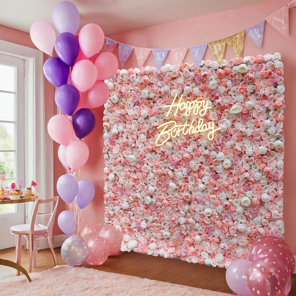 Rosy 3D Pink Blush Peony Wall Flowers Decor