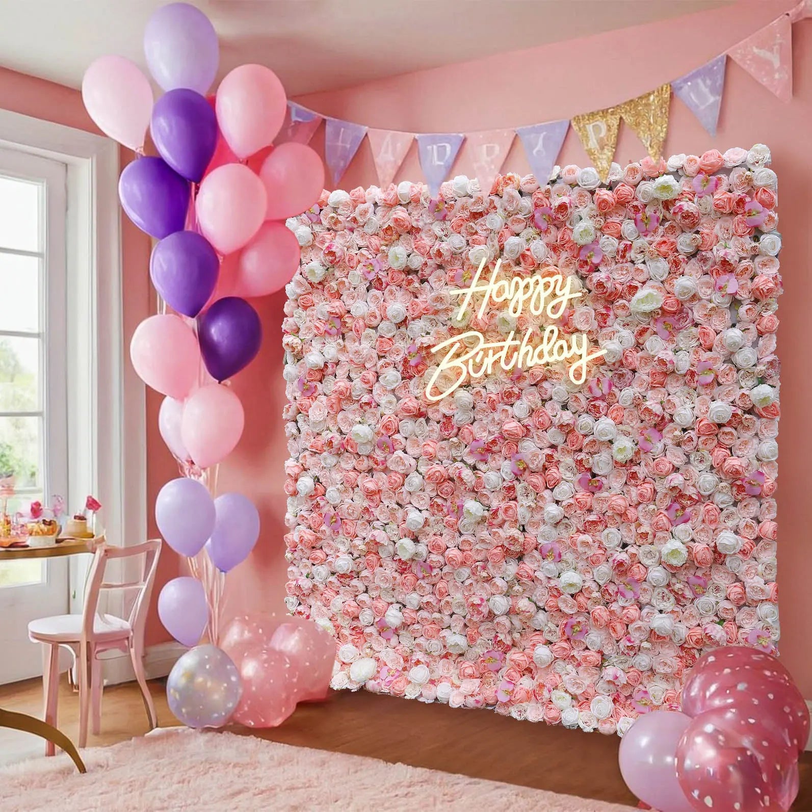 Rosy 3D Pink Blush Peony Wall Flowers Decor