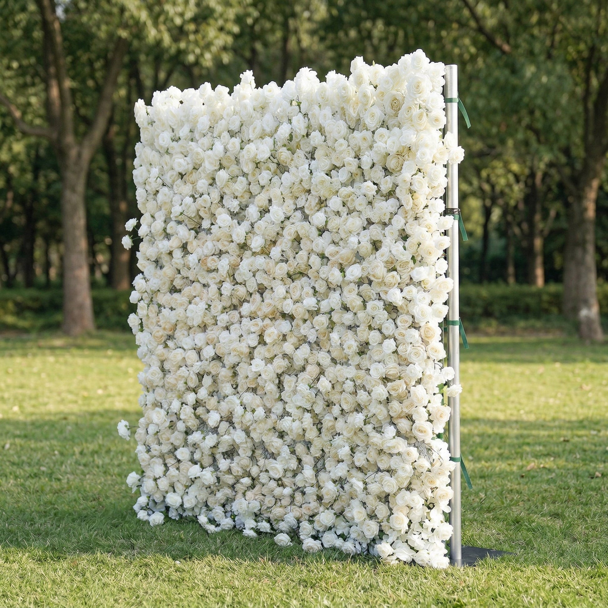 Ivory white flower wall right side view