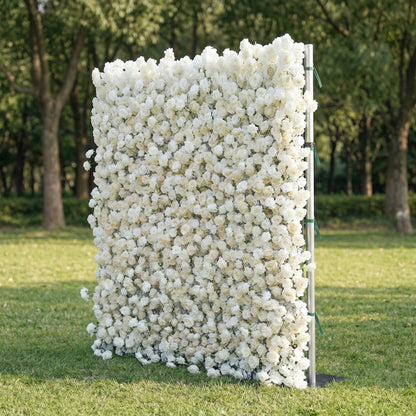 Ivory white flower wall right side view