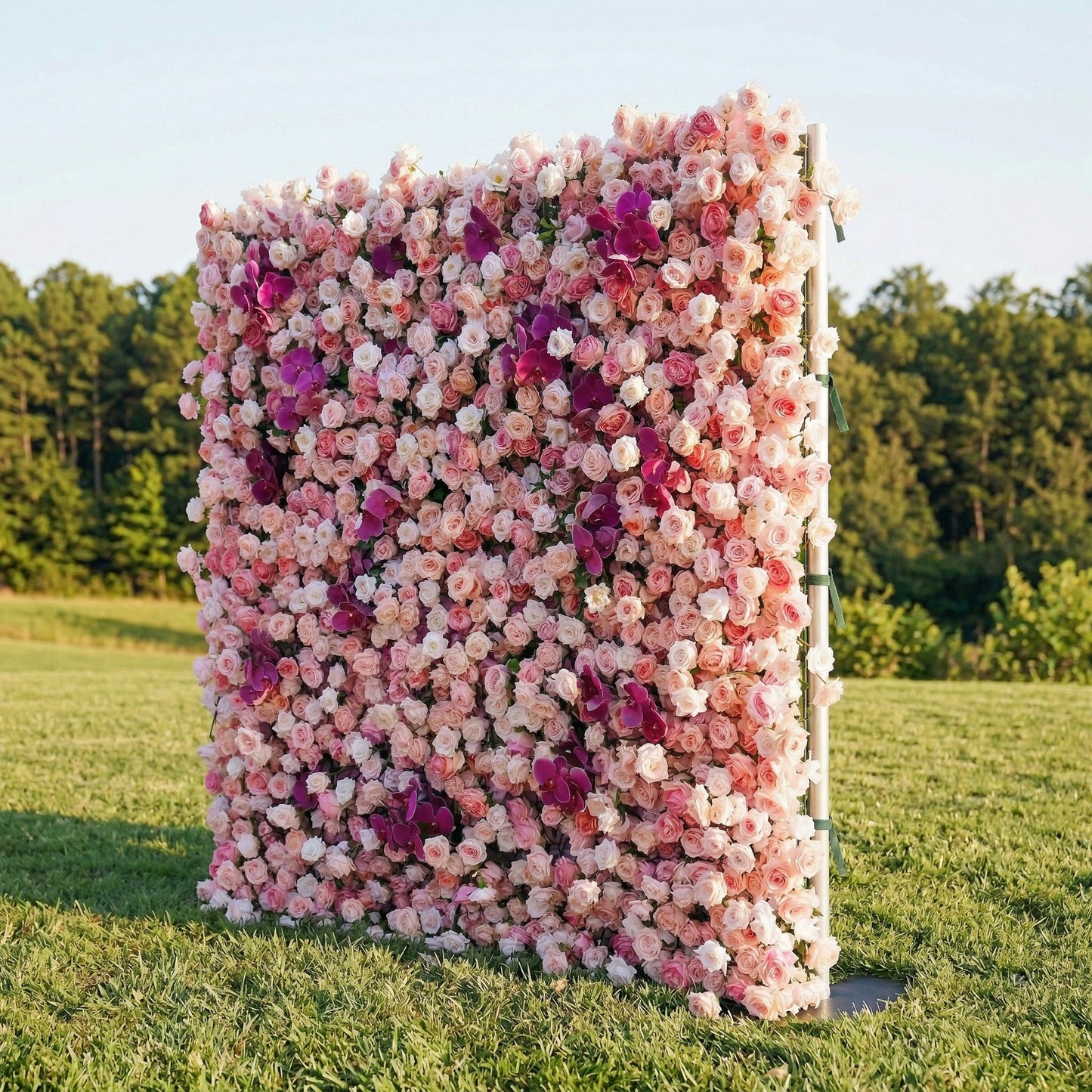 4D pink and purple flower wall right view