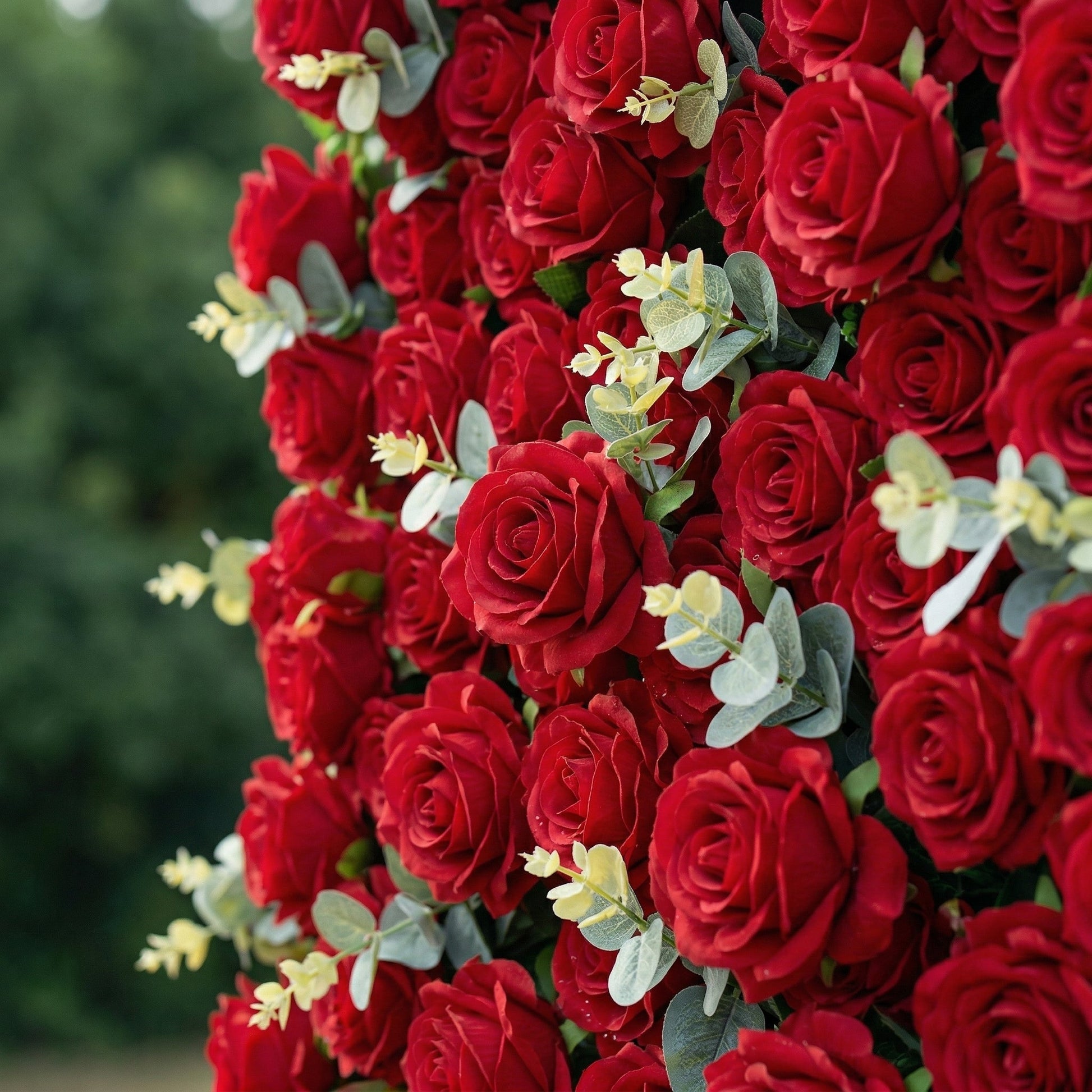 Dimensional red rose flower wall texture