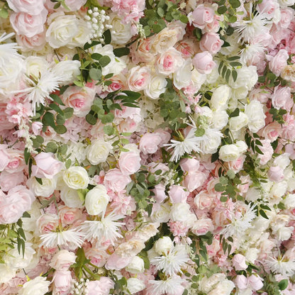 Rosy 5D Pink Champagne Rose Flower Wall Wedding Party Decoration Backdrop