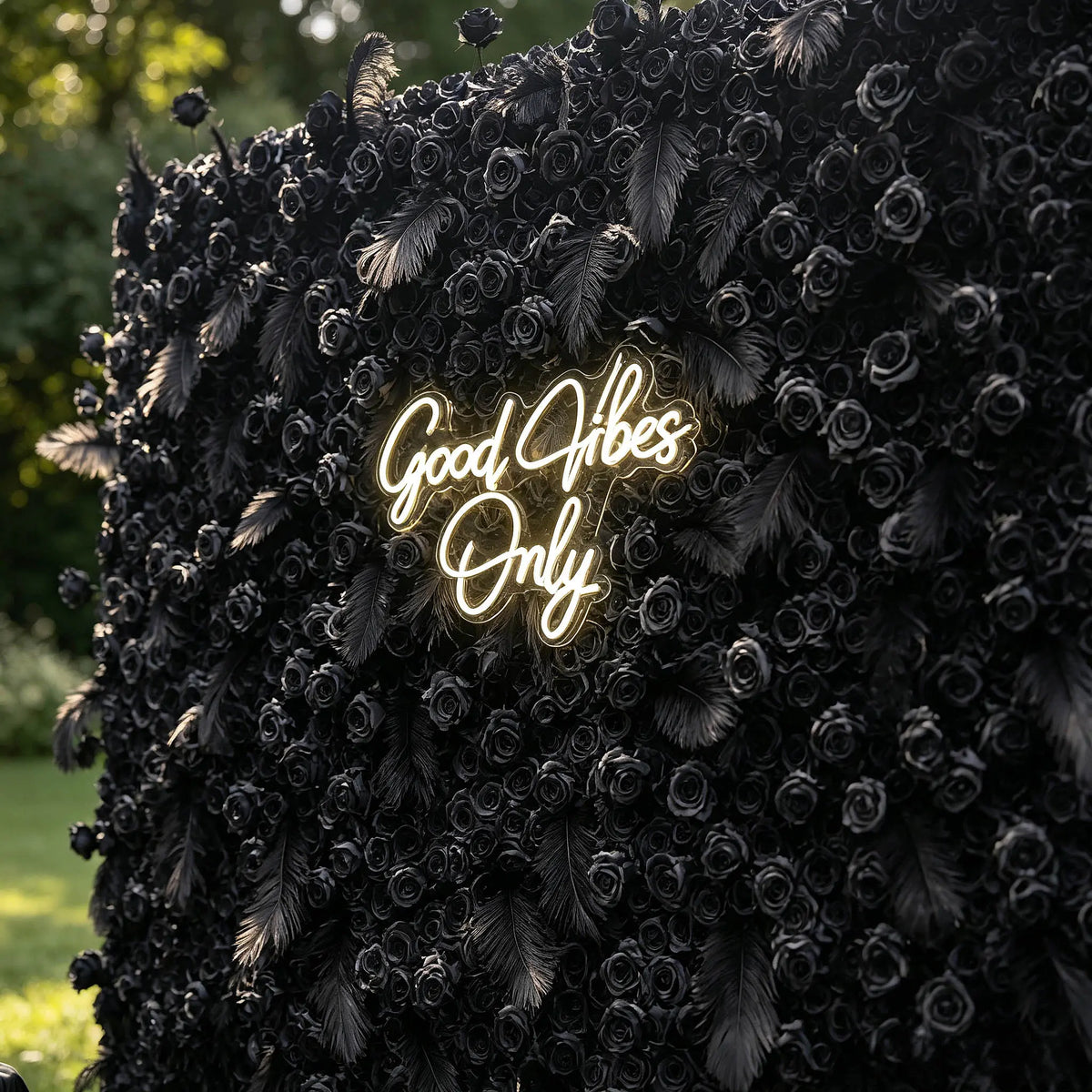 Rosy 5D Dark Black Rose Wall Floral Arrangement Artificial Flower Wall