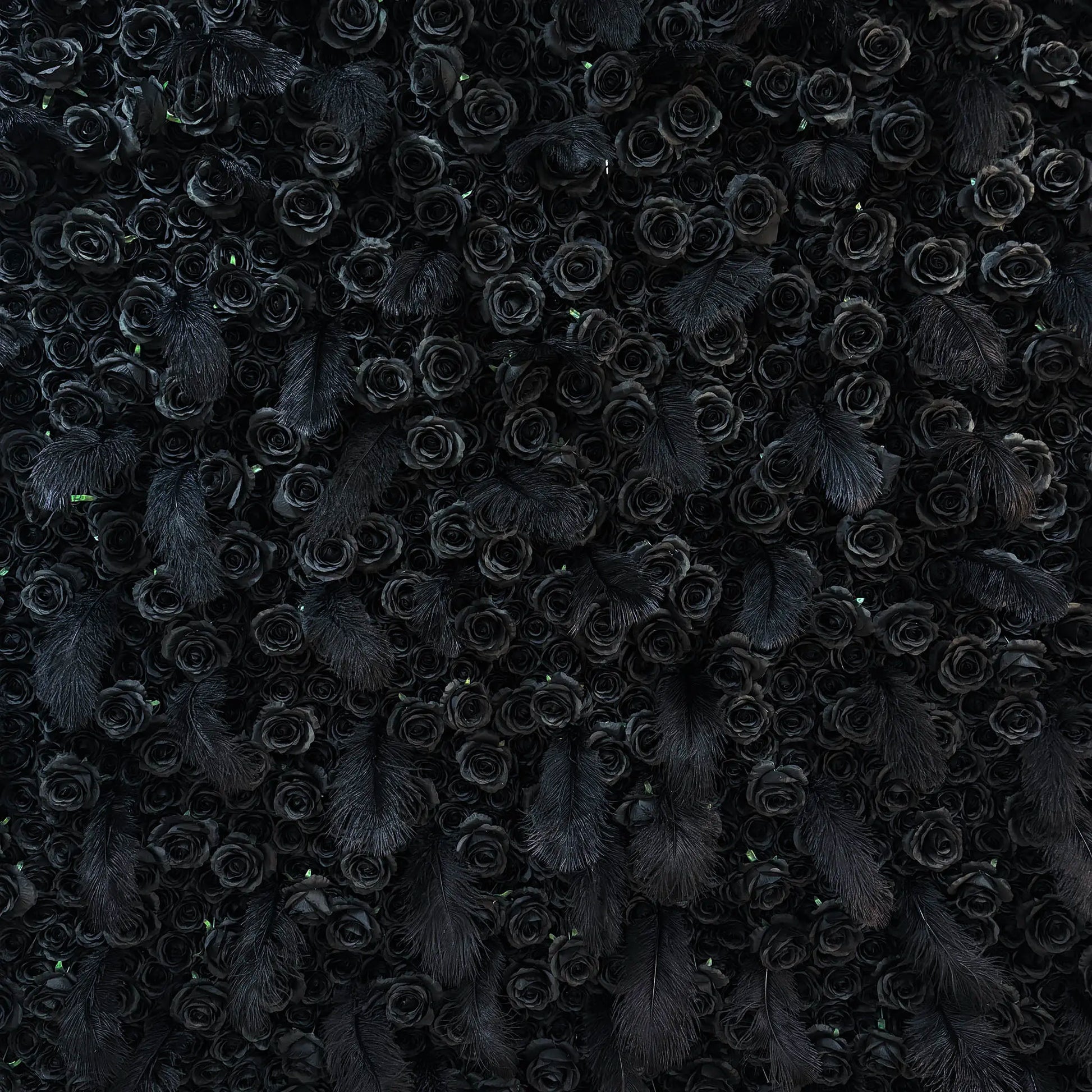 Rosy 5D Dark Black Rose Wall Floral Arrangement Artificial Flower Wall