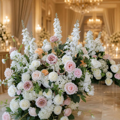 Blush Pink Floral Row – Wedding Aisle Decor