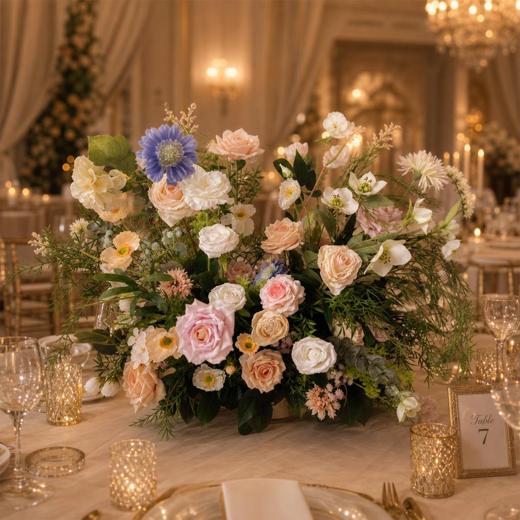 Pink Floral Row – Wedding Aisle Decor