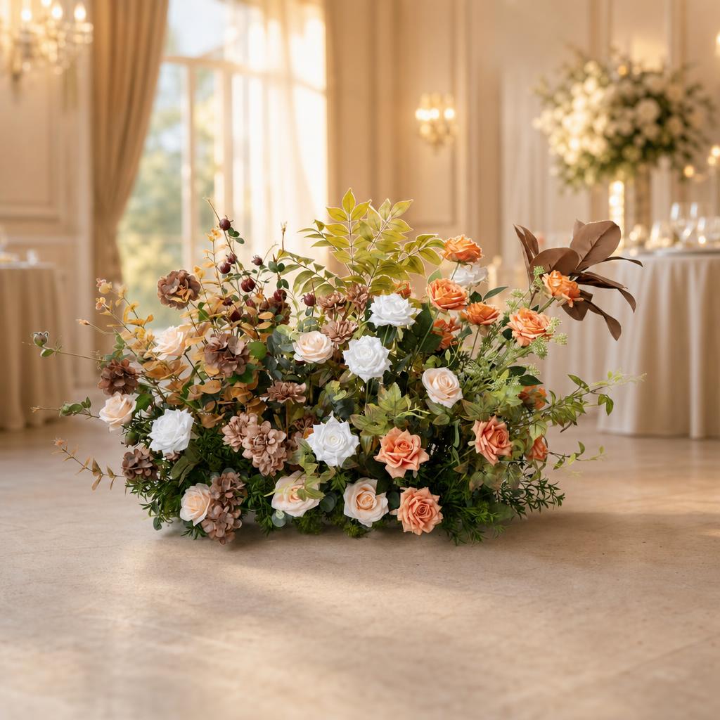 Champagne Floral Row – Wedding Aisle Decor