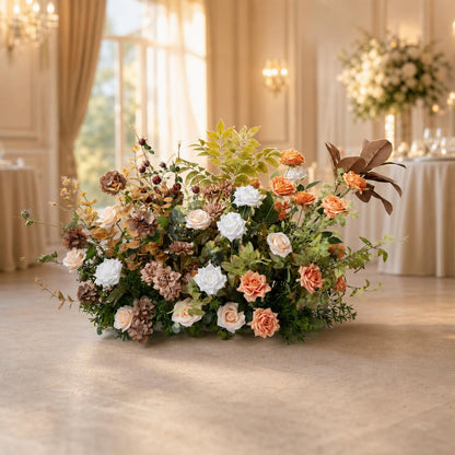Champagne Floral Row – Wedding Aisle Decor
