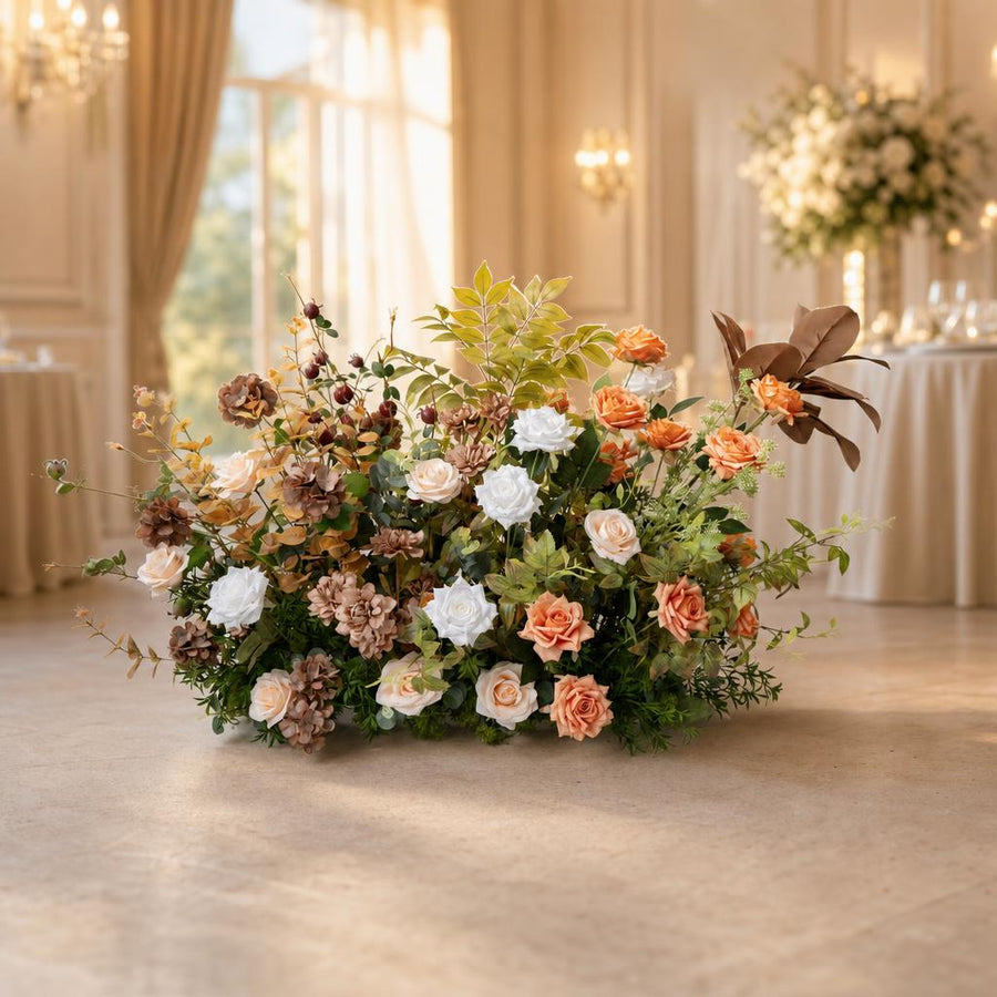 Champagne Floral Row – Wedding Aisle Decor