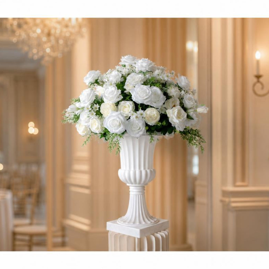 White Floral Centerpiece – Wedding Table Decor