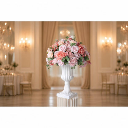 Pink & Coral Floral Centerpiece – Wedding Table Decor