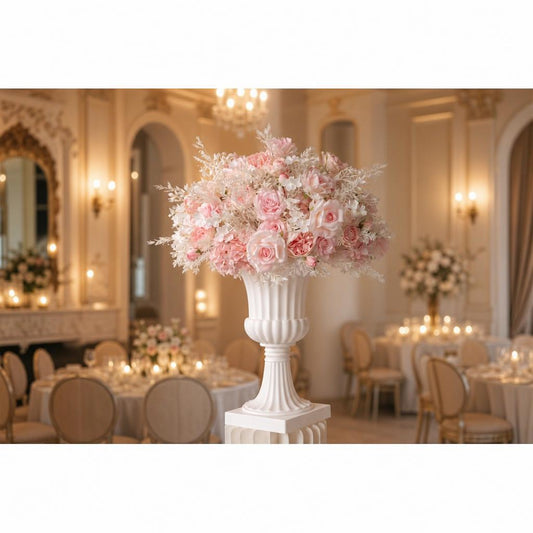 Light Pink Floral Centerpiece – Wedding Table Decor