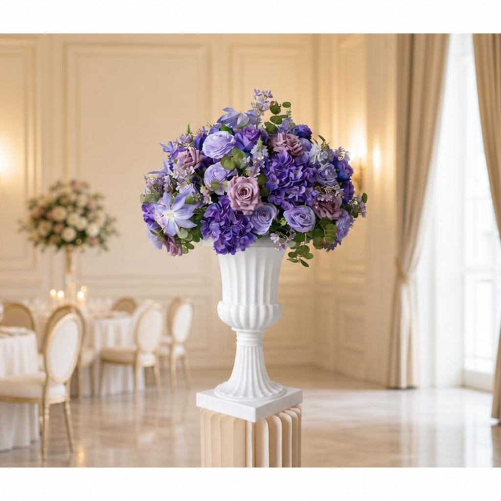 Purple Floral Centerpiece – Wedding Table Decor