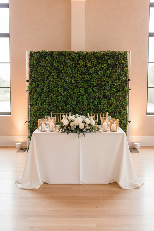 8*8ft Green Grass Flower Wall Backdrop for weddings, bridal showers